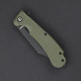Daggerr Knives Powie Linerlock OD Green - 8Cr14MoV Blade With Glass Breaker And Textured Handle by Daggerr Knives