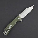 Daggerr Knives Powie Linerlock OD Green - 8Cr14MoV Stainless Clip Point Blade with Glass Breaker by Daggerr Knives