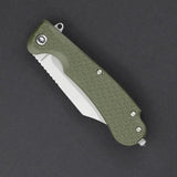 Daggerr Knives Powie Linerlock OD Green - 8Cr14MoV Stainless Clip Point Blade with Glass Breaker by Daggerr Knives
