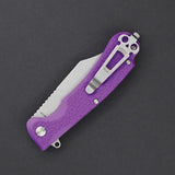 Daggerr Knives Powie Linerlock Purple - 4.5 Inch Closed, 3.25 Inch 8Cr14MoV Blade, Purple Textured ABS Handle by Daggerr Knives