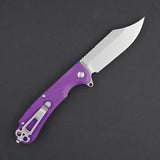 Daggerr Knives Powie Linerlock Purple - 4.5 Inch Closed, 3.25 Inch 8Cr14MoV Blade, Purple Textured ABS Handle by Daggerr Knives