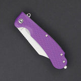 Daggerr Knives Powie Linerlock Purple - 4.5 Inch Closed, 3.25 Inch 8Cr14MoV Blade, Purple Textured ABS Handle by Daggerr Knives
