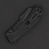Daggerr Knives Rhino Linerlock Black Stonewash Blade - 3.5in 8Cr14MoV Sheepsfoot With FRN Handle Glass Breaker by Daggerr Knives