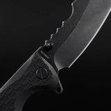 Daggerr Knives Rhino Linerlock Black Stonewash Blade - 3.5in 8Cr14MoV Sheepsfoot With FRN Handle Glass Breaker by Daggerr Knives