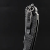 Daggerr Knives Rhino Linerlock Black Stonewash Blade - 3.5in 8Cr14MoV Sheepsfoot With FRN Handle Glass Breaker by Daggerr Knives