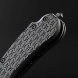 Daggerr Knives Rhino Linerlock Black Stonewash Blade - 3.5in 8Cr14MoV Sheepsfoot With FRN Handle Glass Breaker by Daggerr Knives