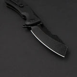 Daggerr Knives Rhino Linerlock Black Stonewash Blade - 3.5in 8Cr14MoV Sheepsfoot With FRN Handle Glass Breaker by Daggerr Knives
