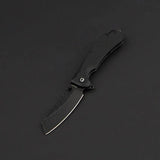 Daggerr Knives Rhino Linerlock Black Stonewash Blade - 3.5in 8Cr14MoV Sheepsfoot With FRN Handle Glass Breaker by Daggerr Knives