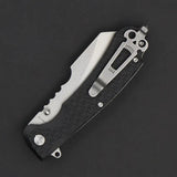 Daggerr Knives Rhino Linerlock Black - 3.5 Inch Stonewash Blade With 8Cr14MoV Steel And FRN Handle by Daggerr Knives