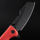 Daggerr Knives Rhino Linerlock Orange - Textured FRN Handle, 3.5in 8Cr14MoV Blade, Glass Breaker by Daggerr Knives