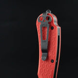 Daggerr Knives Rhino Linerlock Orange - Textured FRN Handle, 3.5in 8Cr14MoV Blade, Glass Breaker by Daggerr Knives