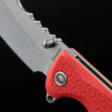 Daggerr Rhino Linerlock Orange - 3.5 Inch Stonewash Blade 8Cr14MoV Orange FRN Handle Glass Breaker by Daggerr Knives