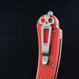 Daggerr Rhino Linerlock Orange - 3.5 Inch Stonewash Blade 8Cr14MoV Orange FRN Handle Glass Breaker by Daggerr Knives