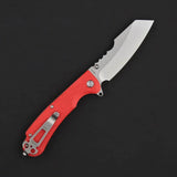 Daggerr Rhino Linerlock Orange - 3.5 Inch Stonewash Blade 8Cr14MoV Orange FRN Handle Glass Breaker by Daggerr Knives