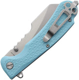 Daggerr Knives Rhino Linerlock Light Blue - Three Point Five Inch 8Cr14MoV Stonewash Blade FRN Handle by Daggerr Knives