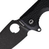 Daggerr Knives Resident Linerlock Black - 3.5 Inch 8Cr14MoV Spear Point Blade, FRN Handle, Glass Breaker by Daggerr Knives
