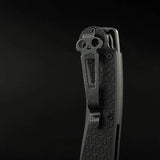 Daggerr Knives Toothpick Linerlock - Black Stonewash 8Cr14MoV Clip Point With FRN Handle And Pocket Clip by Daggerr Knives