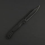 Daggerr Knives Toothpick Linerlock - Black Stonewash 8Cr14MoV Clip Point With FRN Handle And Pocket Clip by Daggerr Knives