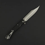 Daggerr Knives Toothpick Linerlock - Black ABS Handle, 8Cr14MoV Stainless Blade, Stonewash Finish by Daggerr Knives