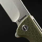 Daggerr Knives Toothpick Linerlock OD Green - Stonewashed 8Cr14MoV Blade, Extended Tang, Pocket Clip by Daggerr Knives