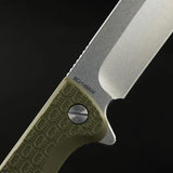 Daggerr Knives Toothpick Linerlock OD Green - Stonewashed 8Cr14MoV Blade, Extended Tang, Pocket Clip by Daggerr Knives