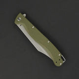 Daggerr Knives Toothpick Linerlock OD Green - Stonewashed 8Cr14MoV Blade, Extended Tang, Pocket Clip by Daggerr Knives