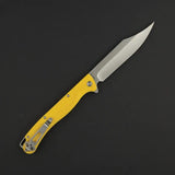 Daggerr Knives Toothpick Linerlock Yellow - 8Cr14MoV Stainless Clip Point Knife With Textured ABS Handle by Daggerr Knives