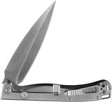 Daggerr Knives Vendetta Framelock CF VDCFST - Carbon Fiber Handle With Stainless Back And Satin VG-10 Dagger Blade by Daggerr Knives