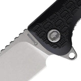 Daggerr Knives Wocket Linerlock Black WKFRNBKSW - 3.5in Stonewash 8Cr14MoV Blade FRN Handle Pocket Clip by Daggerr Knives