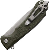 Daggerr Knives Wocket Linerlock Olive WKFRNOLSW 8Cr14MoV Stainless Drop Point Blade Olive FRN Handle Pocket Clip by Daggerr Knives