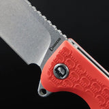 Daggerr Knives Wocket Linerlock Orange WKFRNRNGSW - 3.5 Inch Drop Point Blade 8Cr14MoV Stonewash Orange FRN Handle by Daggerr Knives