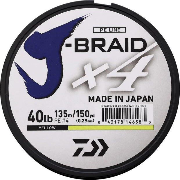 Daiwa J-Braid Line 40/150 Yellow JB4U40-150FY by Daiwa