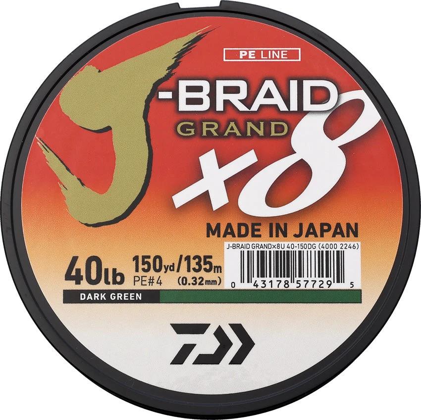Daiwa J-Braid Grand Line 40/150 Grn JBGD8U40-150DG by Daiwa