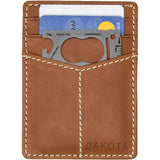 Dakota Money Clip Wallet 91329 - Leather Multi-Pocket Card Wallet With Bottle Opener And Built-In Tools by Dakota