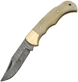 Damascus Camel Bone Lockback DM-1110 by Damascus