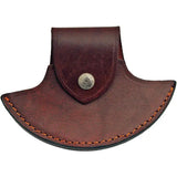 Damascus Ulu Knife DM-1111BO - Full Tang Ulu With Damascus Steel Blade And Smooth Bone Handle And Leather Belt Sheath by Damascus