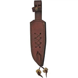 Damascus American Flag Bowie DM-1150 - Patriotic Damascus Steel Blade With Full Tang And Leather Sheath by Damascus