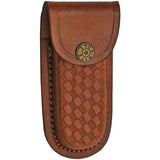 Damascus Lockback Knife Horn And Turquoise DM-1215 - 2.75 Inch Damascus Clip Point Blade With Leather Sheath by Damascus