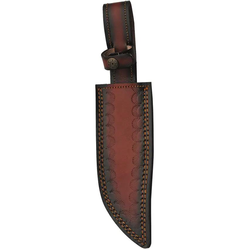 Damascus Braided Hunter Walnut DM-1220 - 7.25 Inch Damascus Clip Point Blade With Braided Walnut Olive Wood Handle by Damascus