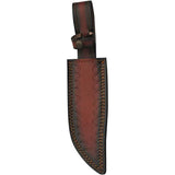 Damascus Braided Hunter Walnut DM-1220 - 7.25 Inch Damascus Clip Point Blade With Braided Walnut Olive Wood Handle by Damascus