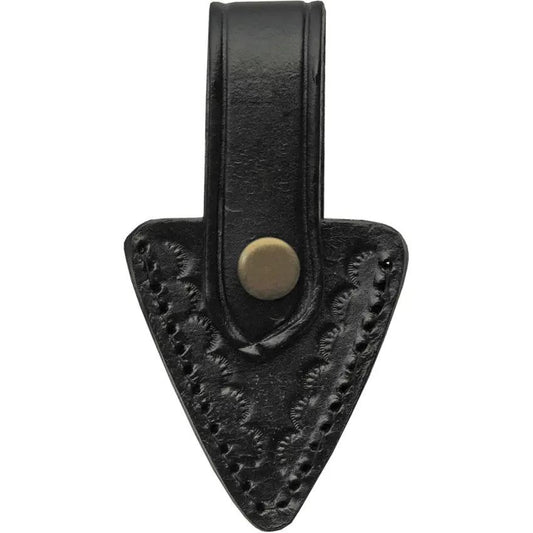 Damascus Black Widow Push Dagger DM-1248 - Double Edge Blade, Horn Handle, Full Tang, Leather Sheath by Damascus