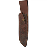 Heritage Forge Damascus Turquoise Hunter DM1255 - Handcrafted Damascus Blade With Turquoise Inlay by Damascus