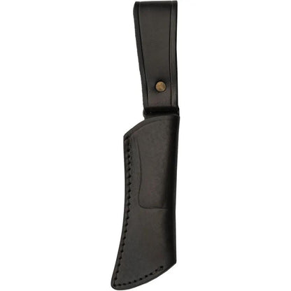 Black Marble Damascus Hook Hunter - 7 Inch Full Tang Curved Blade With Black White Resin Handle by Damascus