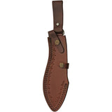 Damascus Kukri Bowie Rosewood DM1261 - 8 Inch Damascus Blade With Rosewood Handle And Leather Sheath by Damascus