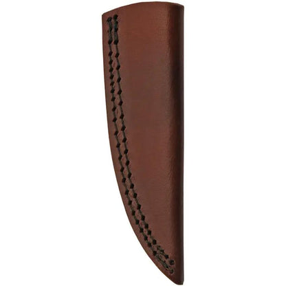 Damascus Forge Curved Stag Skinner Knife DM-1268 - Full Tang Stag Bone Handle Leather Sheath by Damascus