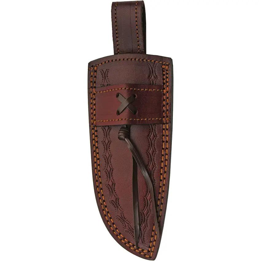 Damascus Hunter Ram's Horn DM1273 - 8.25 Inch Damascus Clip Point Knife With Full Tang And Turquoise Kirinite Handle by Damascus