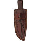Damascus Hunter Ram's Horn DM1273 - 8.25 Inch Damascus Clip Point Knife With Full Tang And Turquoise Kirinite Handle by Damascus