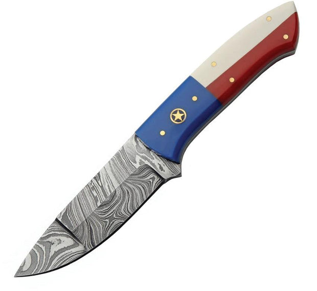 Damascus Texas Pride Fixed Blade DM-1282 by Damascus