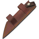 Celtic Forge Sailor's Seax DM1300 Damascus Knife - Full Tang 8 Inch Blade With Leather Sheath by Damascus