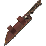 Celtic Forge Sailor's Seax DM1300 Damascus Knife - Full Tang 8 Inch Blade With Leather Sheath by Damascus